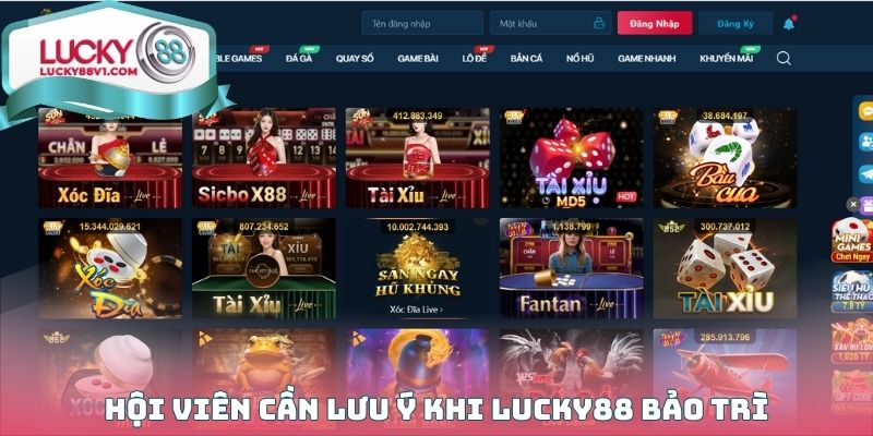 Lưu ý dành cho hội viên khi nhà cái tiến hành bảo dưỡng